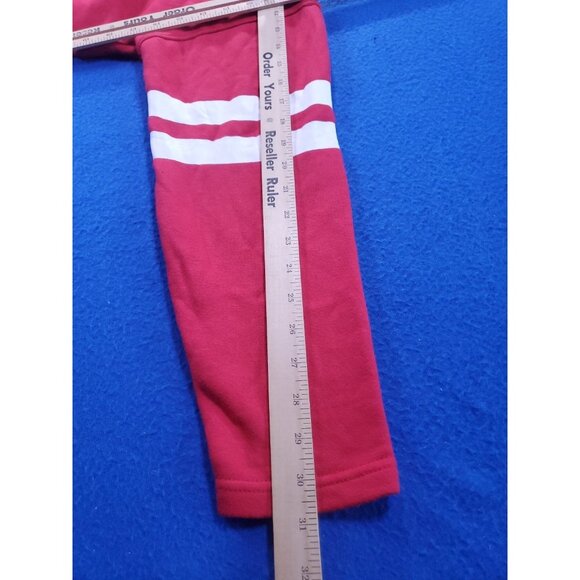 Playboy x Missguided Sweatshirt Size 6 Red Fleece Oversized Embroidered 1/4 Zip - Picture 9 of 16